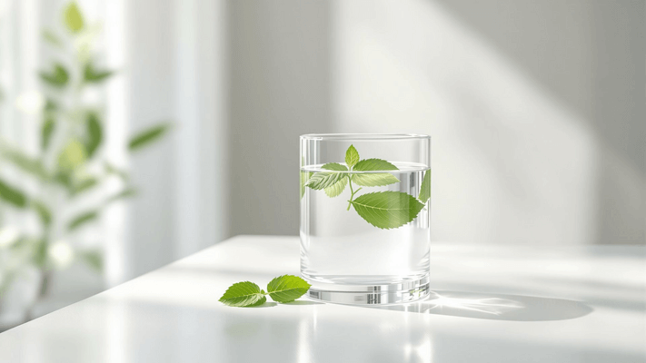 glas water met munt voor energie glas water met munt voor energie