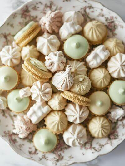 Een bord vol zoete snacks