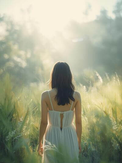 Vrouw in balans en rust